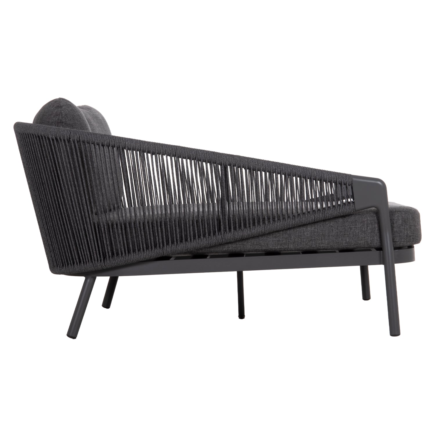 DAYBED ΣΕΙΡΑ XANTION ΗM6474.01 ΣΚΟΥΡΟ ΓΚΡΙ ΑΛΟΥΜΙΝΙΟ-ΣΧΟΙΝΙ-OLEFIN 157x147x88Υεκ - Pakobazaar