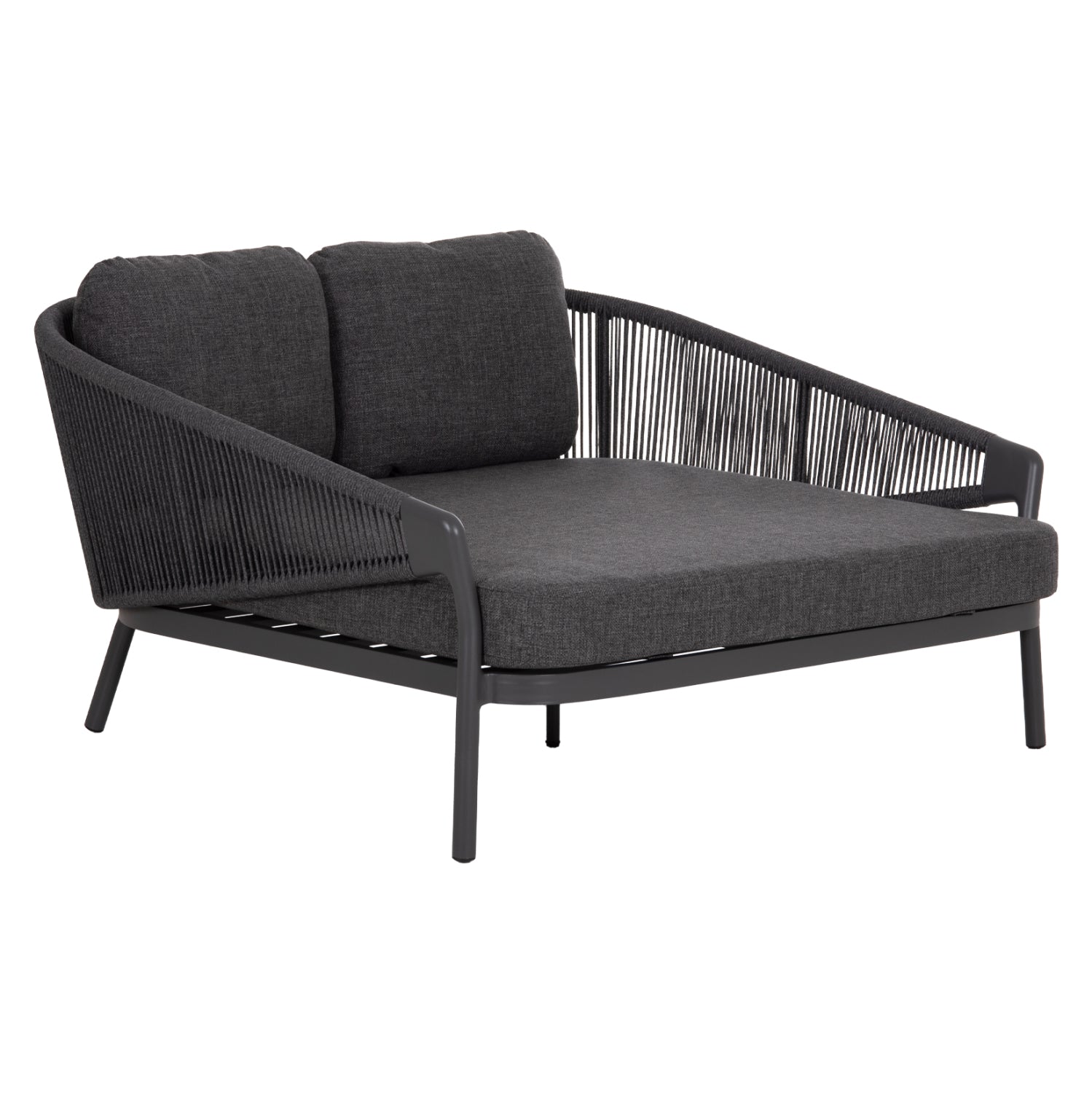 DAYBED ΣΕΙΡΑ XANTION ΗM6474.01 ΣΚΟΥΡΟ ΓΚΡΙ ΑΛΟΥΜΙΝΙΟ-ΣΧΟΙΝΙ-OLEFIN 157x147x88Υεκ - Pakobazaar