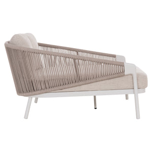 DAYBED ΣΕΙΡΑ XANTION HM6474.02 ΛΕΥΚΟ ΑΛΟΥΜΙΝΙΟ--ΣΧΟΙΝΙ--OLEFIN 157x147x88Υεκ - Pakobazaar