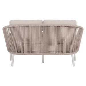 DAYBED ΣΕΙΡΑ XANTION HM6474.02 ΛΕΥΚΟ ΑΛΟΥΜΙΝΙΟ--ΣΧΟΙΝΙ--OLEFIN 157x147x88Υεκ - Pakobazaar