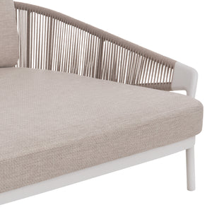 DAYBED ΣΕΙΡΑ XANTION HM6474.02 ΛΕΥΚΟ ΑΛΟΥΜΙΝΙΟ--ΣΧΟΙΝΙ--OLEFIN 157x147x88Υεκ - Pakobazaar