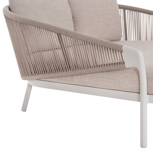 DAYBED ΣΕΙΡΑ XANTION HM6474.02 ΛΕΥΚΟ ΑΛΟΥΜΙΝΙΟ--ΣΧΟΙΝΙ--OLEFIN 157x147x88Υεκ - Pakobazaar