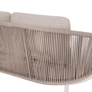 DAYBED ΣΕΙΡΑ XANTION HM6474.02 ΛΕΥΚΟ ΑΛΟΥΜΙΝΙΟ--ΣΧΟΙΝΙ--OLEFIN 157x147x88Υεκ - Pakobazaar
