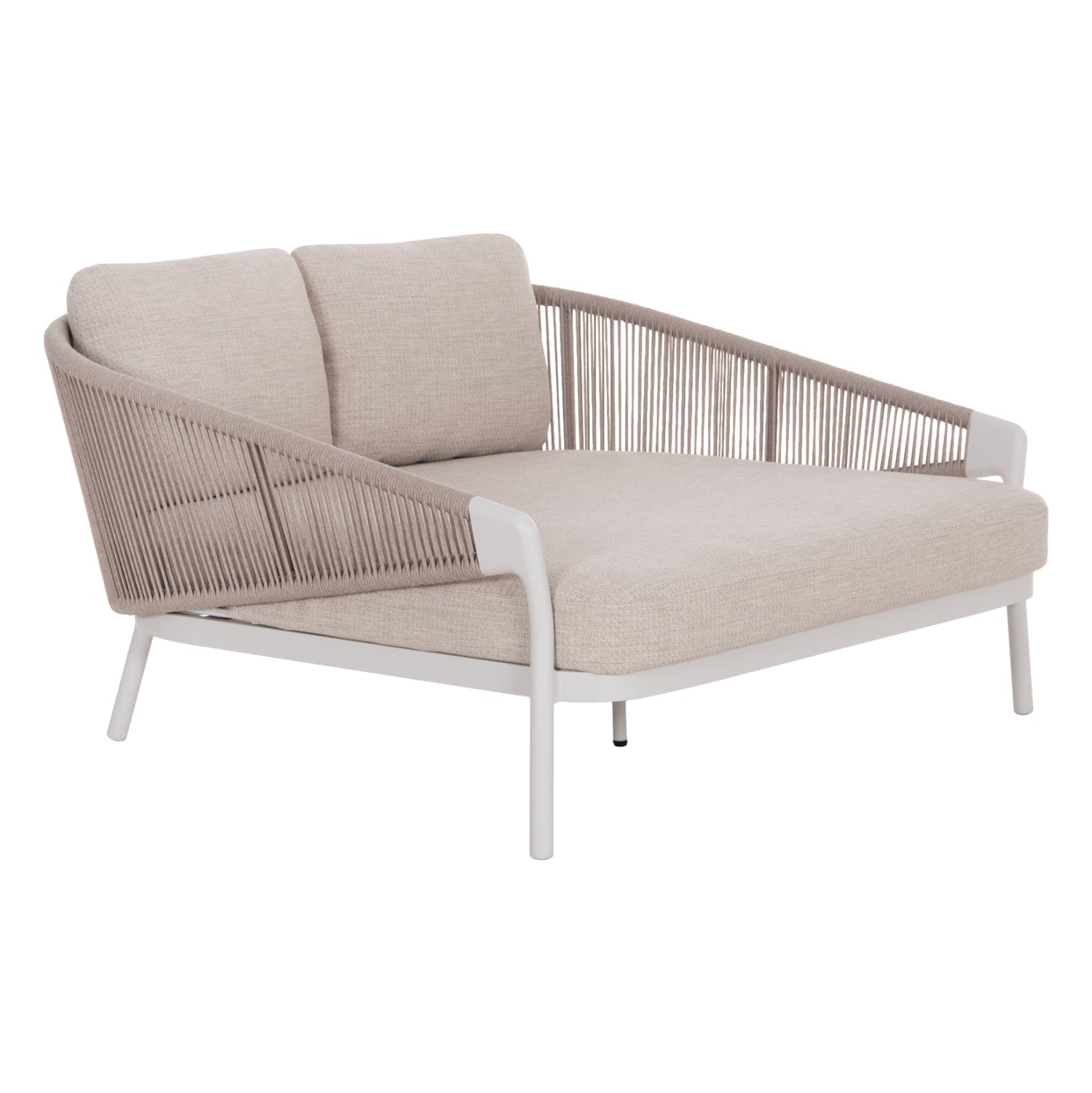 DAYBED ΣΕΙΡΑ XANTION HM6474.02 ΛΕΥΚΟ ΑΛΟΥΜΙΝΙΟ--ΣΧΟΙΝΙ--OLEFIN 157x147x88Υεκ - Pakobazaar