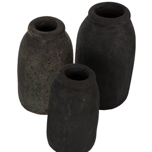 ΔΙΑΚΟΣΜΗΤΙΚA ΒΑΖA ΑΠΟ TERRACOTTA ΑΝΘΡΑΚΙ HM7711 - Pakobazaar