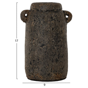 ΔΙΑΚΟΣΜΗΤΙΚA ΒΑΖA ΑΠΟ TERRACOTTA ΓΚΡΙ HM7710 - Pakobazaar