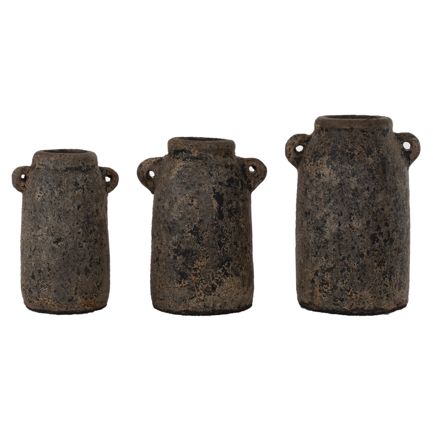 ΔΙΑΚΟΣΜΗΤΙΚA ΒΑΖA ΑΠΟ TERRACOTTA ΓΚΡΙ HM7710 - Pakobazaar