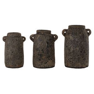 ΔΙΑΚΟΣΜΗΤΙΚA ΒΑΖA ΑΠΟ TERRACOTTA ΓΚΡΙ HM7710 - Pakobazaar
