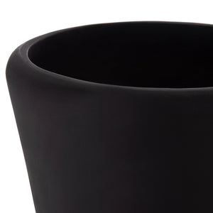ΔΙΑΚΟΣΜΗΤΙΚΟ ΒΑΖΟ ΔΑΠΕΔΟΥ NEBULA HM4660.01M FIBER CEMENT ΜΑΥΡΟ--ΞΥΛΟ ΤΕΑΚ Φ45x148Υεκ