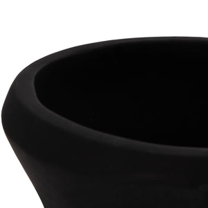 ΔΙΑΚΟΣΜΗΤΙΚΟ ΒΑΖΟ ΔΑΠΕΔΟΥ NEBULA HM4660.01S FIBER CEMENT ΜΑΥΡΟ--ΞΥΛΟ ΤΕΑΚ Φ45x115Υεκ