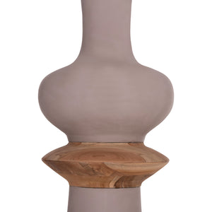 ΔΙΑΚΟΣΜΗΤΙΚΟ ΒΑΖΟ ΔΑΠΕΔΟΥ NEBULA HM4660.05L FIBER CEMENT TAUPE--ΞΥΛΟ ΤΕΑΚ Φ45x172Υεκ