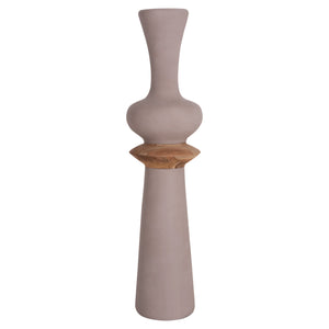 ΔΙΑΚΟΣΜΗΤΙΚΟ ΒΑΖΟ ΔΑΠΕΔΟΥ NEBULA HM4660.05L FIBER CEMENT TAUPE--ΞΥΛΟ ΤΕΑΚ Φ45x172Υεκ