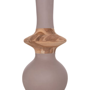 ΔΙΑΚΟΣΜΗΤΙΚΟ ΒΑΖΟ ΔΑΠΕΔΟΥ NEBULA HM4660.05M FIBER CEMENT TAUPE--ΞΥΛΟ ΤΕΑΚ Φ45x148Υεκ - Pakobazaar
