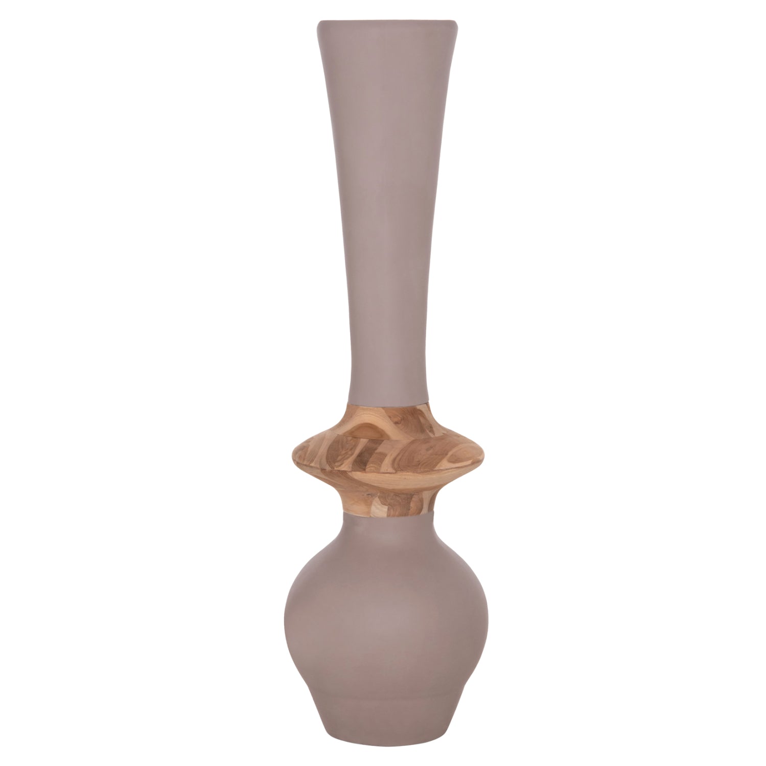 ΔΙΑΚΟΣΜΗΤΙΚΟ ΒΑΖΟ ΔΑΠΕΔΟΥ NEBULA HM4660.05M FIBER CEMENT TAUPE--ΞΥΛΟ ΤΕΑΚ Φ45x148Υεκ - Pakobazaar