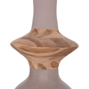 ΔΙΑΚΟΣΜΗΤΙΚΟ ΒΑΖΟ ΔΑΠΕΔΟΥ NEBULA HM4660.05S FIBER CEMENT TAUPE--ΞΥΛΟ ΤΕΑΚ Φ45x115Υεκ - Pakobazaar