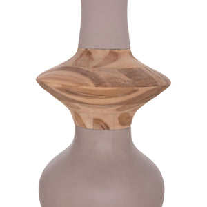 ΔΙΑΚΟΣΜΗΤΙΚΟ ΒΑΖΟ ΔΑΠΕΔΟΥ NEBULA HM4660.05S FIBER CEMENT TAUPE--ΞΥΛΟ ΤΕΑΚ Φ45x115Υεκ - Pakobazaar