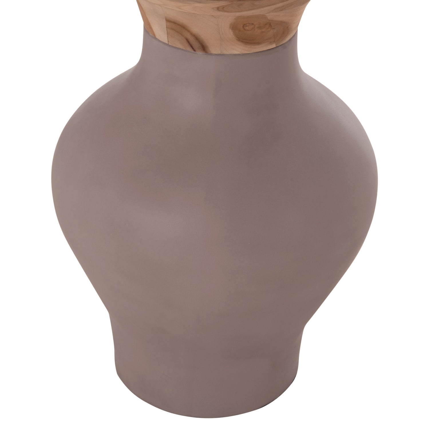 ΔΙΑΚΟΣΜΗΤΙΚΟ ΒΑΖΟ ΔΑΠΕΔΟΥ NEBULA HM4660.05S FIBER CEMENT TAUPE--ΞΥΛΟ ΤΕΑΚ Φ45x115Υεκ - Pakobazaar