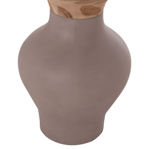 ΔΙΑΚΟΣΜΗΤΙΚΟ ΒΑΖΟ ΔΑΠΕΔΟΥ NEBULA HM4660.05S FIBER CEMENT TAUPE--ΞΥΛΟ ΤΕΑΚ Φ45x115Υεκ - Pakobazaar