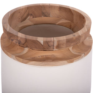 ΔΙΑΚΟΣΜΗΤΙΚΟ ΒΑΖΟ ΔΑΠΕΔΟΥ LINTER HM4662.02L FIBER CEMENT ΛΕΥΚΟ--ΞΥΛΟ ΤΕΑΚ Φ41x47Υεκ.