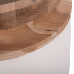 ΔΙΑΚΟΣΜΗΤΙΚΟ ΒΑΖΟ ΔΑΠΕΔΟΥ LINTER HM4662.02L FIBER CEMENT ΛΕΥΚΟ--ΞΥΛΟ ΤΕΑΚ Φ41x47Υεκ.
