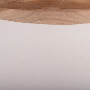 ΔΙΑΚΟΣΜΗΤΙΚΟ ΒΑΖΟ ΔΑΠΕΔΟΥ LINTER HM4662.02L FIBER CEMENT ΛΕΥΚΟ--ΞΥΛΟ ΤΕΑΚ Φ41x47Υεκ.