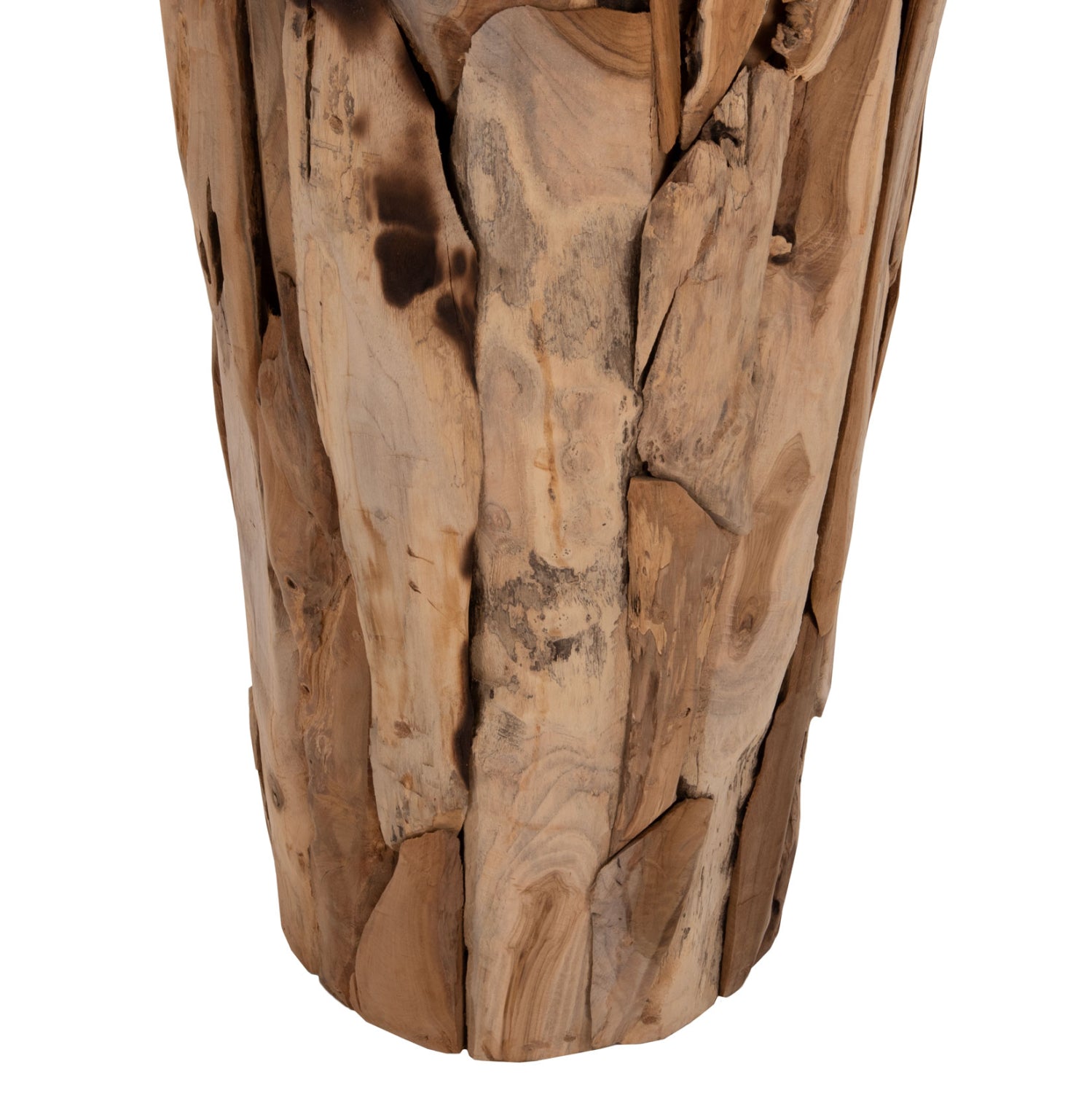 ΔΙΑΚΟΣΜΗΤΙΚΟ ΒΑΖΟ ΔΑΠΕΔΟΥ ZENIA HM7921 ΑΠΟ ΚΟΜΜΑΤΙΑ ΑΝΑΚΥΚΛΩΜΕΝΟΥ ΞΥΛΟΥ TEAK ΣΕ ΦΥΣΙΚΟ Φ50x120Υ εκ.