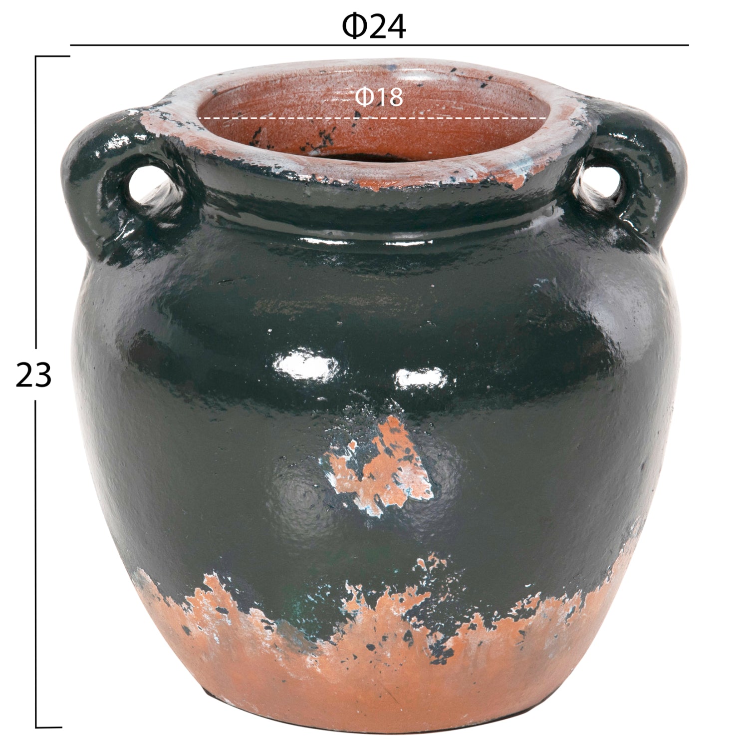 ΔΙΑΚΟΣΜΗΤΙΚΟ ΒΑΖΟ HM4380 ΤΕΡΑΚΟΤΑ ΣΕ ANTIQUE ΠΡΑΣΙΝΗ ΑΠΟΧΡΩΣΗ Φ26Χ26Yεκ. - Pakobazaar
