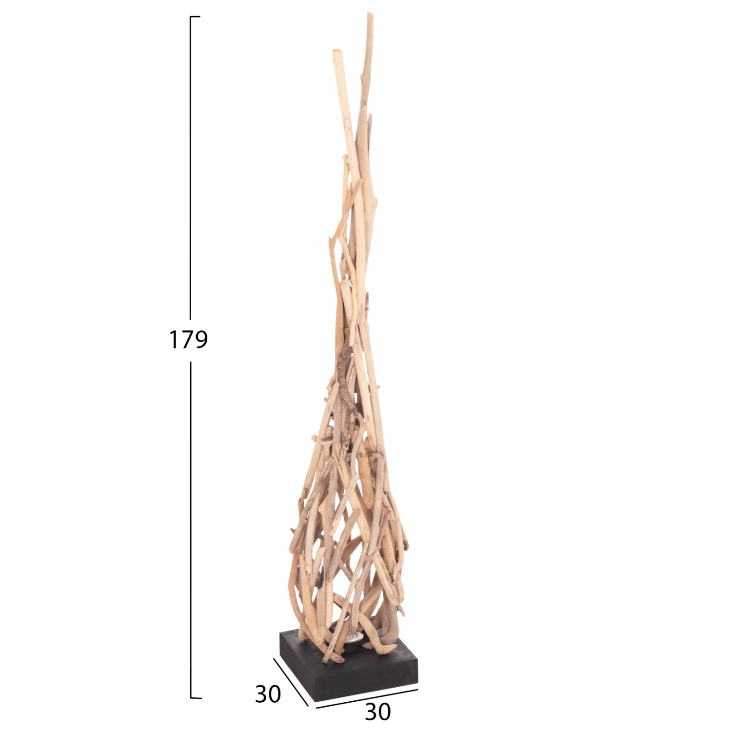 ΔΙΑΚΟΣΜΗΤΙΚΟ ΦΩΤΙΣΤΙΚΟ ΔΑΠΕΔΟΥ FLAMER HM4439 DRIFTWOOD ΣΕ ΦΥΣΙΚΟ 30x30x179Υεκ. - Pakobazaar