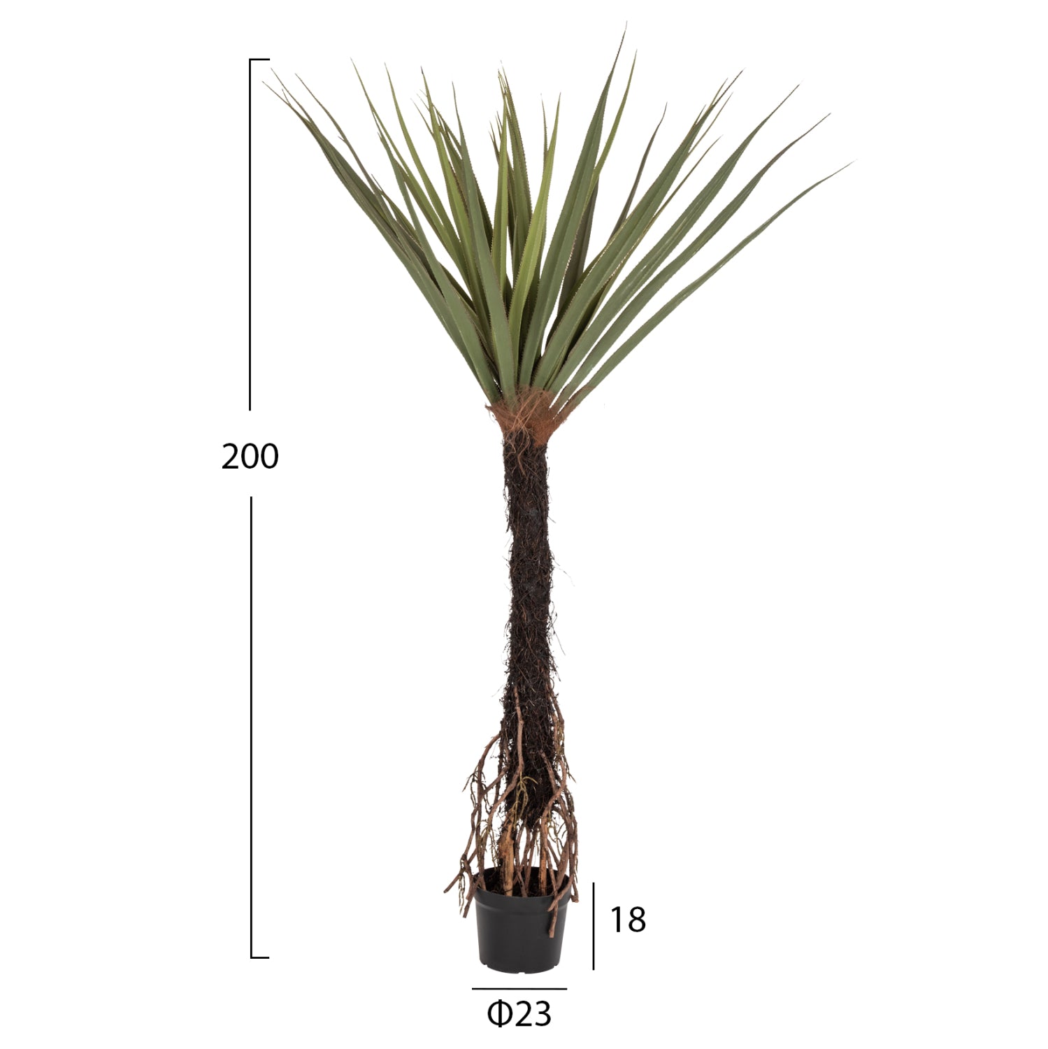 ΔΙΑΚΟΣΜΗΤΙΚΟ ΣΥΝΘΕΤΙΚΟ ΦΥΤΟ HM7989 ΔΕΝΤΡΟ SISAL ΣΕ ΓΛΑΣΤΡΑ 200Υεκ. - Pakobazaar