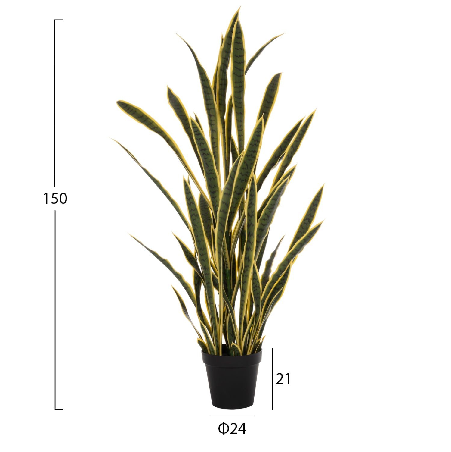 ΔΙΑΚΟΣΜΗΤΙΚΟ ΣΥΝΘΕΤΙΚΟ ΦΥΤΟ HM7994.01 ΣΑΝΣΕΒΙΕΡΙΑ ΚΙΤΡΙΝΟ-ΠΡΑΣΙΝΟ ΜΕ ΓΛΑΣΤΡΑ 150Υεκ. - Pakobazaar