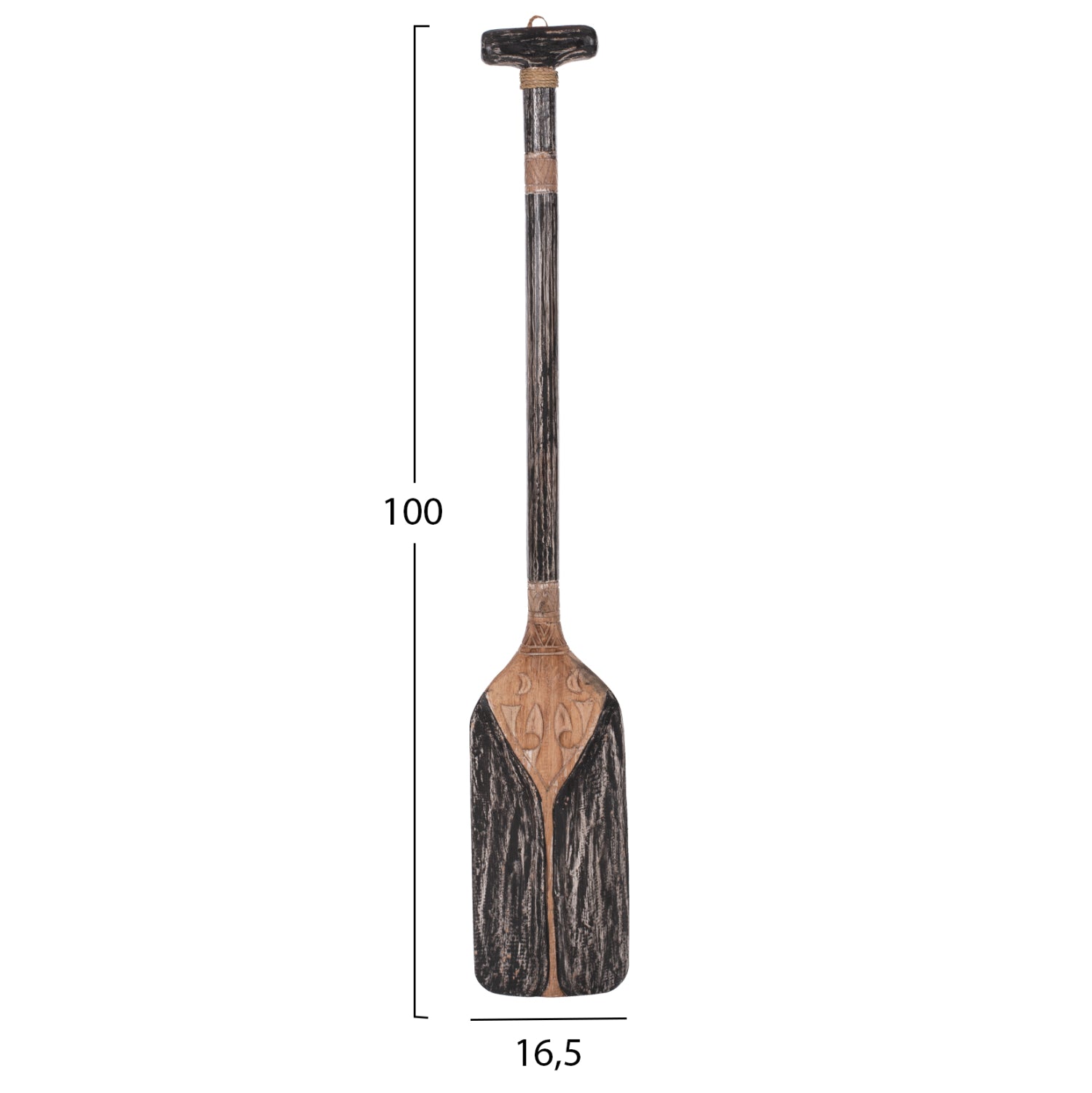 ΔΙΑΚΟΣΜΗΤΙΚΟ ΤΟΙΧΟΥ ΚΟΥΠΙ HM7709.03 ΑΠΟ ΜΑΣΙΦ ΞΥΛΟ ΑΛΜΠΑΣΙΑΣ ΜΑΥΡΟ 16,5x100 εκ. - Pakobazaar