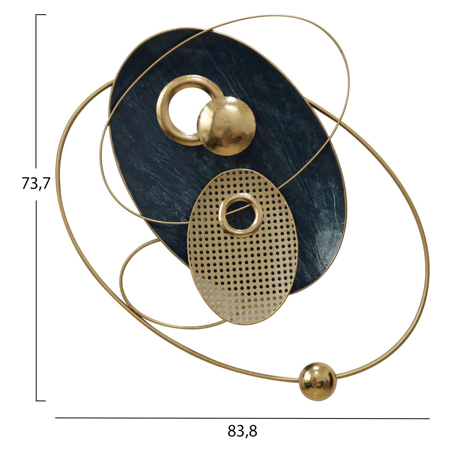 ΔΙΑΚΟΣΜΗΤΙΚΟ ΤΟΙΧΟΥ ΜΕΤΑΛΛΙΚΟ HM7550 83.8x73.7x10.2 - Pakobazaar