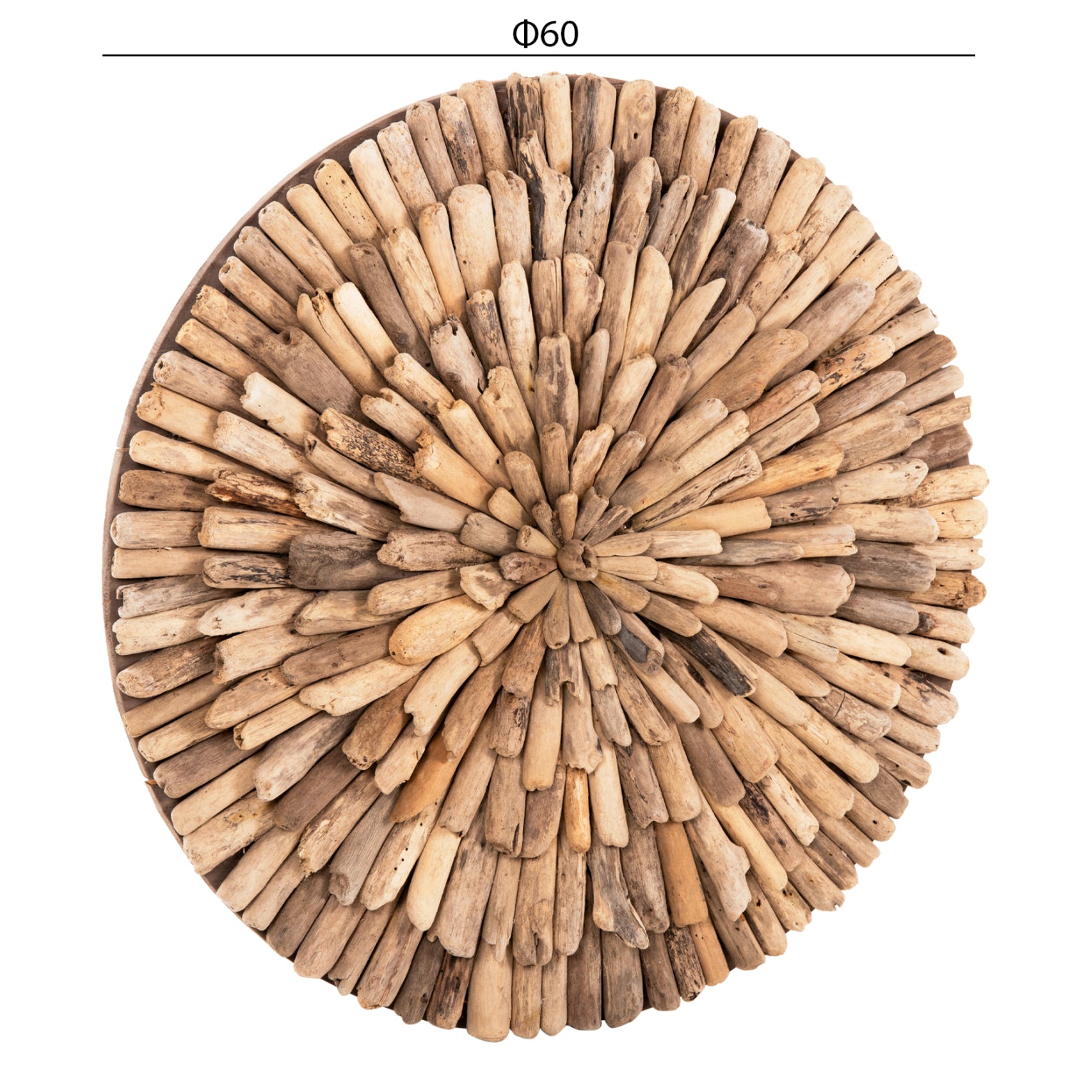 ΔΙΑΚΟΣΜΗΤΙΚΟ ΤΟΙΧΟΥ ΣΤΡΟΓΓΥΛΟ CHIIKI HM4298 DRIFTWOOD ΣΕ ΦΥΣΙΚΟ Φ60 εκ. - Pakobazaar