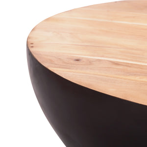 ΔΙΑΚΟΣΜΗΤΙΚΟ ΤΡΑΠΕΖΙ ΣΑΛΟΝΙΟΥ BOWL Φ89,5X39Yεκ. RUSTY ΜΕ ΞΥΛΟ ΑΚΑΚΙΑΣ HM8717.22 - Pakobazaar