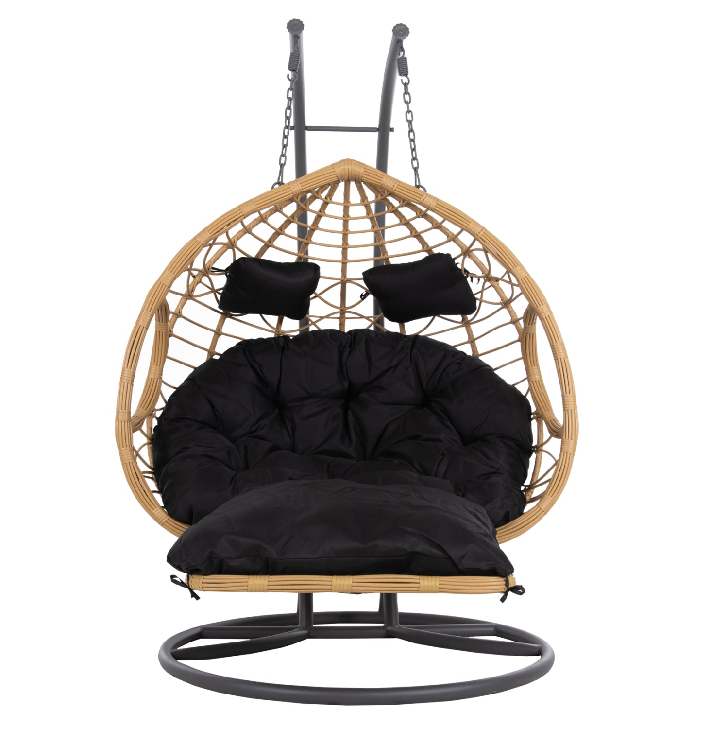 ΔΙΠΛΗ ΚΡΕΜΑΣΤΗ ΦΩΛΙΑ ME ΥΠΟΠΟΔΙΟ GRACIE HM5754.02 ΜΠΕΖ ΣΥΝΘ.RATTAN-ΓΚΡΙ ΜΕΤΑΛ.ΣΚΕΛΕΤΟΣ Φ120x200Υεκ - Pakobazaar