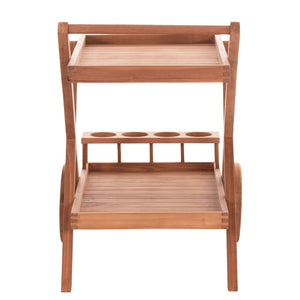 ΔΙΣΚΟΣ ΣΕΡΒΙΡΙΣΜΑΤΟΣ ΣΕ ΤΡΟΛΕΥ ALFRED HM4579 ΞΥΛΟ TEAK--ΦΥΣΙΚΟ 86x56x80Υεκ.