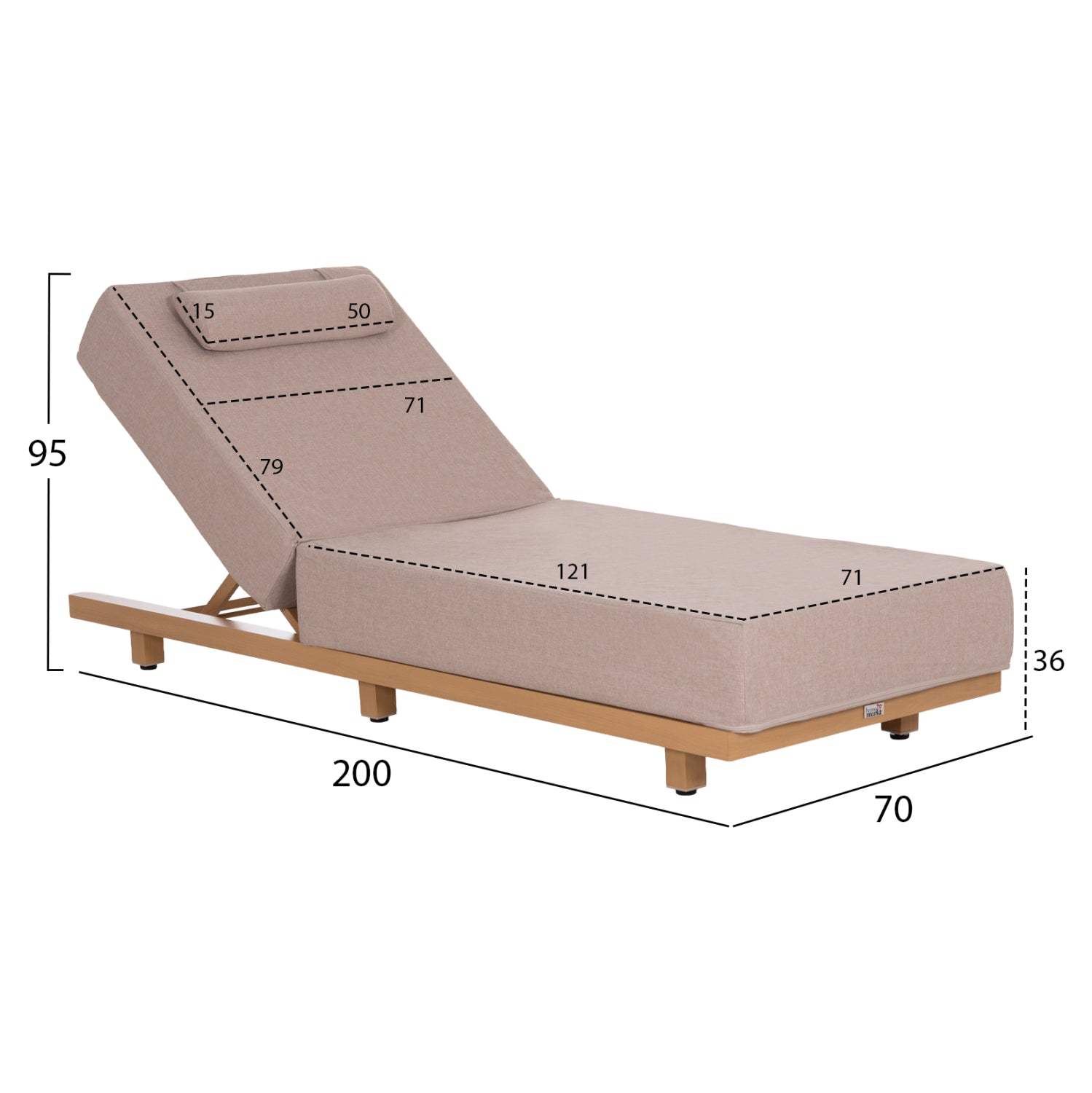 ΕΠΑΓΓΕΛΜ. ΞΑΠΛΩΣΤΡΑ JESSIE HM10714.05 HEAT TRANSFER ΑΛΟΥΜ.--ΜΠΕΖ ΜΑΞΙΛΑΡΙ 200x71x79Υεκ - Pakobazaar