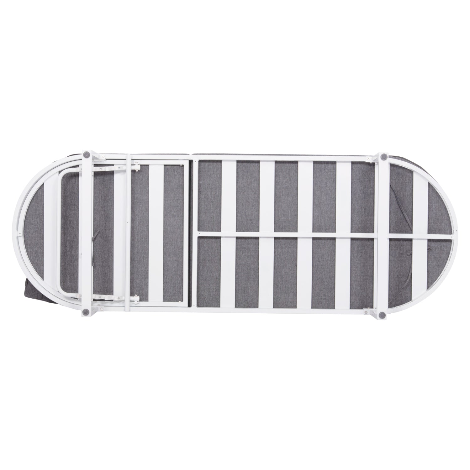 ΕΠΑΓΓΕΛΜ. ΞΑΠΛΩΣΤΡΑ MALLOW HM10715.01 ΛΕΥΚΟ ΑΛΟΥΜ.& ΓΚΡΙ ΜΑΞΙΛΑΡΙ 198x71x40,5-103Υεκ. - Pakobazaar