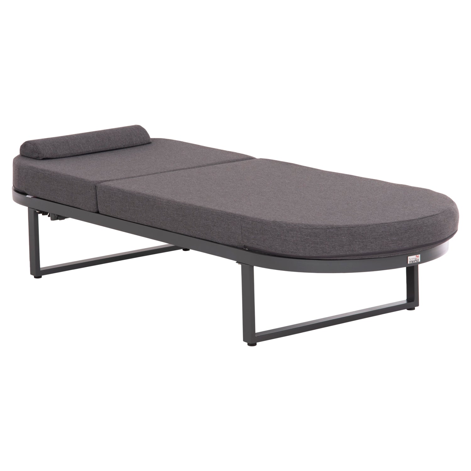 ΕΠΑΓΓΕΛΜATIKH ΞΑΠΛΩΣΤΡΑ MALLOW HM10715.03 ΣΚΟΥΡΟ ΓΚΡΙ ΑΛΟΥΜΙΝΙΟ & ΜΑΞΙΛΑΡΙ 198x71x103Υεκ - Pakobazaar