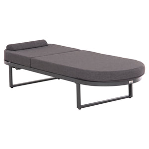 ΕΠΑΓΓΕΛΜATIKH ΞΑΠΛΩΣΤΡΑ MALLOW HM10715.03 ΣΚΟΥΡΟ ΓΚΡΙ ΑΛΟΥΜΙΝΙΟ & ΜΑΞΙΛΑΡΙ 198x71x103Υεκ - Pakobazaar