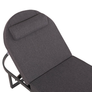 ΕΠΑΓΓΕΛΜATIKH ΞΑΠΛΩΣΤΡΑ MALLOW HM10715.03 ΣΚΟΥΡΟ ΓΚΡΙ ΑΛΟΥΜΙΝΙΟ & ΜΑΞΙΛΑΡΙ 198x71x103Υεκ - Pakobazaar