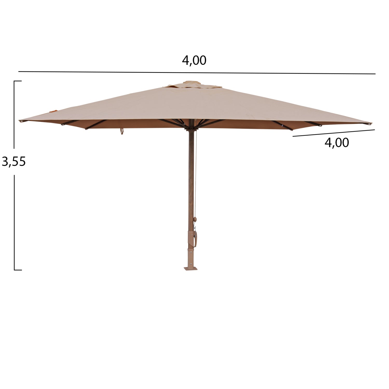 ΕΠΑΓΓΕΛΜΑΤΙΚΗ ΟΜΠΡΕΛΑ 4x4m GLADELL HM6605.02 HEAT TRANSFER ΑΛΟΥΜ.-ΑΚΡΥΛΙΚΟ ΠΑΝΙ ΜΠΕΖ - Pakobazaar