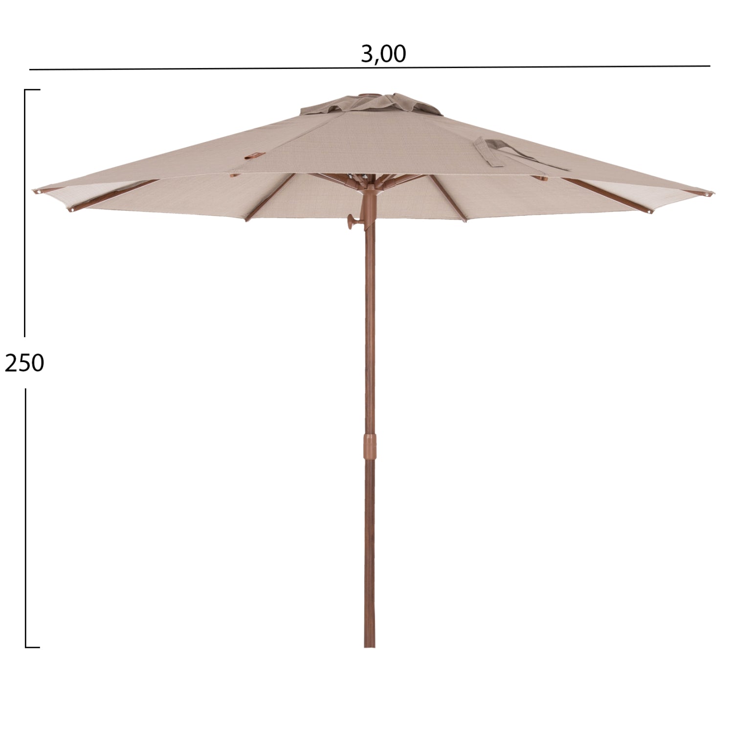 ΕΠΑΓΓΕΛΜΑΤΙΚΗ ΟΜΠΡΕΛΑ GLADELL Φ3,00μ HM6603.02 ΜΠΕΖ ΠΑΝΙ-HEAT TRANSFER ΑΛΟΥMΙΝΙΟ (ΧΩΡΙΣ ΒΑΣΗ) - Pakobazaar