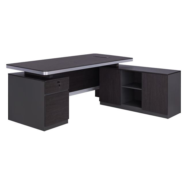 ΕΠΑΓΓΕΛΜΑΤΙΚΟ ΓΡΑΦΕΙΟ ΔΕΞΙΑ ΓΩΝΙΑ HM2092R ROSEWOOD 180X160X76Y εκ. - Pakobazaar