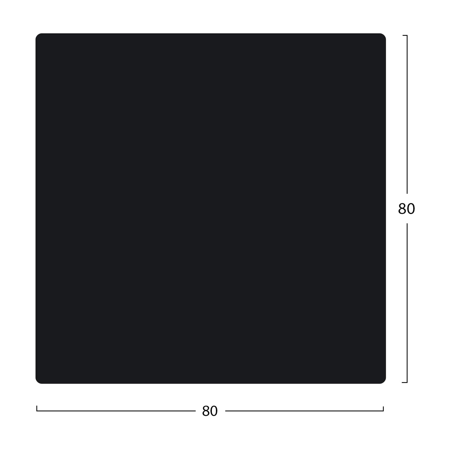 ΕΠΙΦΑΝΕΙΑ ΤΡΑΠΕΖΙΟΥ HPL HM5839.01 ΜΑΥΡΗ 80x80 εκ. ΠΑΧΟΥΣ 12mm. - Pakobazaar