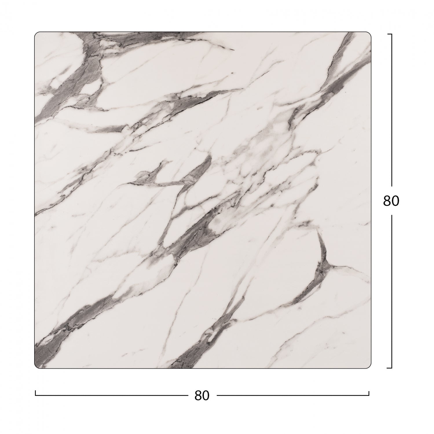 ΕΠΙΦΑΝΕΙΑ ΤΡΑΠΕΖΙΟΥ HPL HM5839.11 MARBLE WHITE-GREY 80x80 εκ. ΠΑΧΟΥΣ 12mm. - Pakobazaar