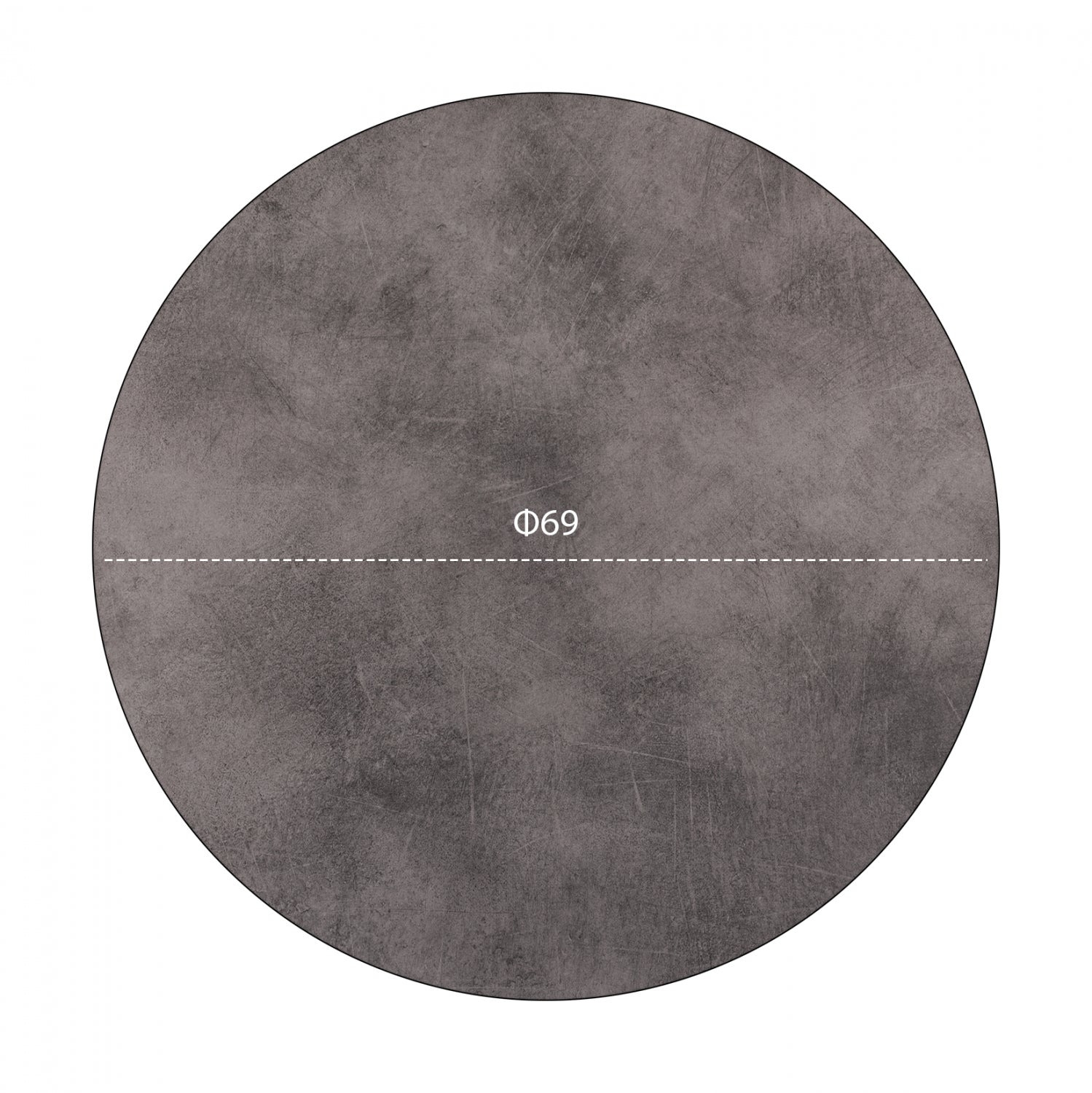 ΕΠΙΦΑΝΕΙΑ ΤΡΑΠΕΖΙΟΥ HPL HM5842.12 CEMENT Φ69 εκ. ΠΑΧΟΥΣ 12mm. - Pakobazaar