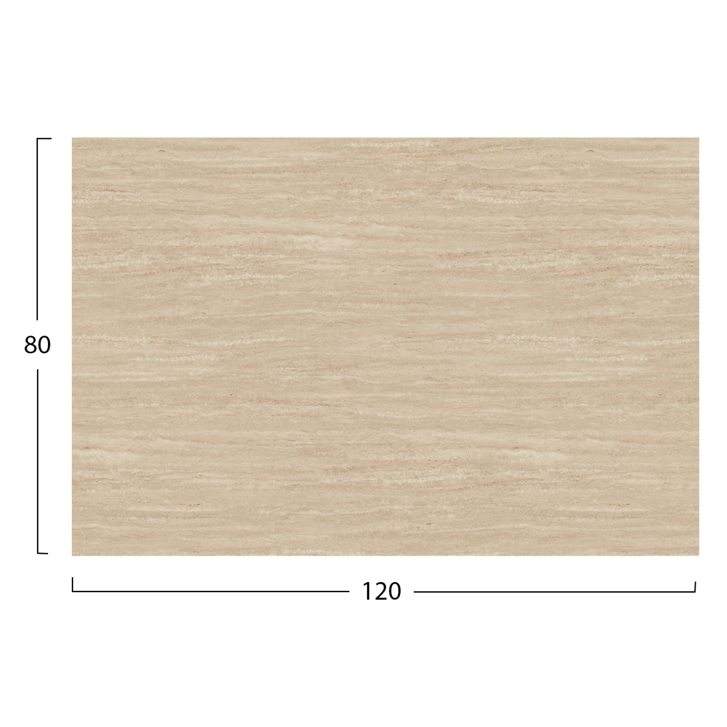 ΕΠΙΦΑΝΕΙΑ ΤΡΑΠΕΖΙΟΥ HPL ΟΡΘΟΓΩΝΙΑ HM5840.35 TRAVERTINE 120x80εκ. - Pakobazaar