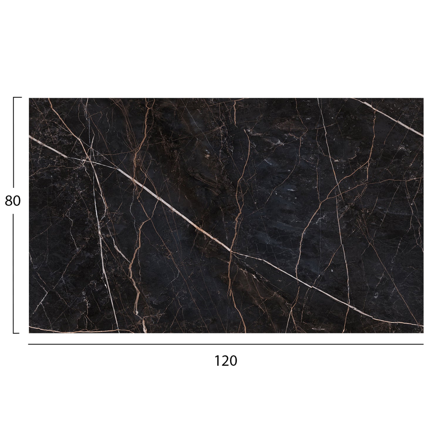 ΕΠΙΦΑΝΕΙΑ ΤΡΑΠΕΖΙΟΥ HPL ΟΡΘΟΓΩΝΙΑ HM5840.34 BLACK MARBLE 120x80εκ. - Pakobazaar