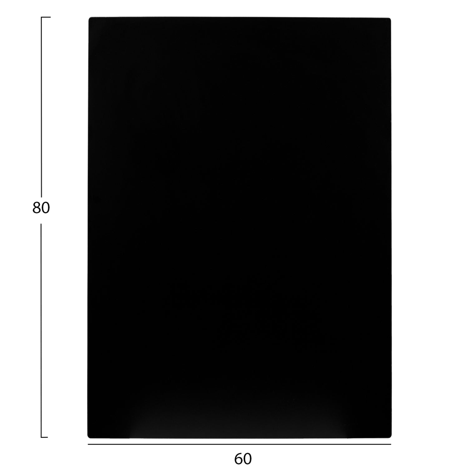 ΕΠΙΦΑΝΕΙΑ ΤΡΑΠΕΖΙΟΥ HPL ΟΡΘΟΓΩΝΙΑ HM6350.21 ΜΑΥΡΟ 60x80εκ. - Pakobazaar